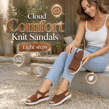 ☁️🔥 Legkelendőbb Felhőpuha Kötött Szandál: Légáteresztő Kényelem és Széles Lábfej! 🛍️