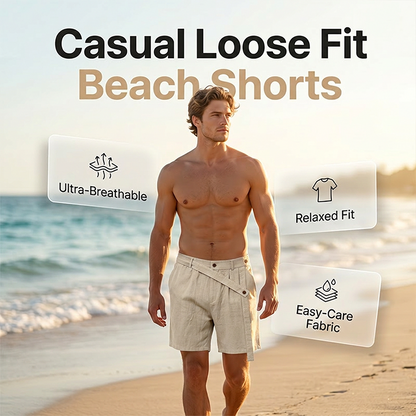 🏖️👖 Férfi Lenvászon Strandnadrág: Légáteresztő, Bővebb Szabás és Nyári Kényelem! 🌴