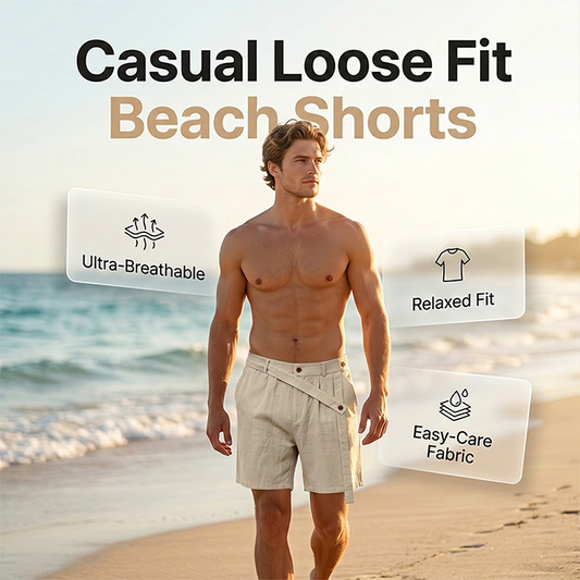 🏖️👖 Férfi Lenvászon Strandnadrág: Légáteresztő, Bővebb Szabás és Nyári Kényelem! 🌴