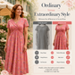 Női V-nyakú, virágmintás ruha – Nőies szabás, könnyed viselet 👗✨