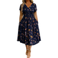 Női V-nyakú, virágmintás ruha – Nőies szabás, könnyed viselet 👗✨
