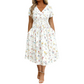 Női V-nyakú, virágmintás ruha – Nőies szabás, könnyed viselet 👗✨