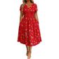 Női V-nyakú, virágmintás ruha – Nőies szabás, könnyed viselet 👗✨