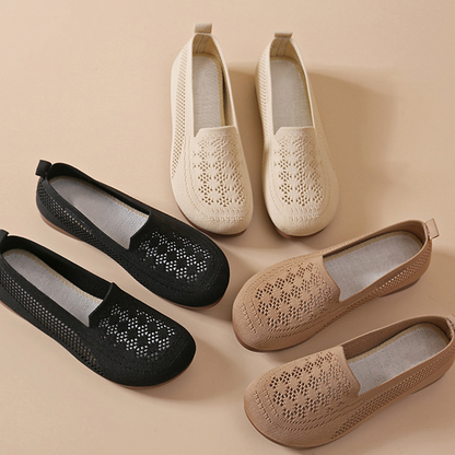 👟☁️ Női légáteresztő repülő kötésű csúszós cipő (EU 35-41) ✨