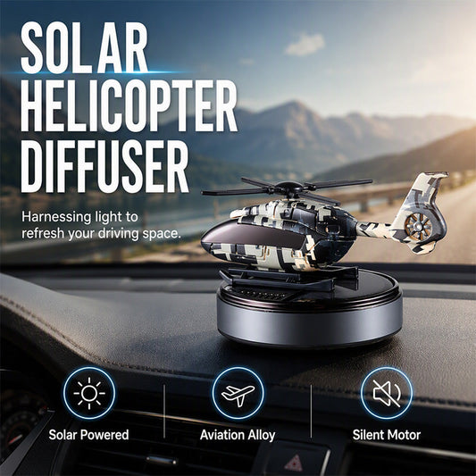 🌷☀️ Napenergiás Helikopter Illatosító: Dinamikus Forgás és Elegáns Illat! 🚁