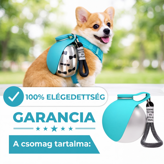 🐕💧 2 az 1-ben Kutyaitató Kistestűeknek: Szivárgásmentes és Kompakt! ✨
