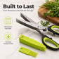 ✂️🌿 Multi-Layer Herb Scissors: Chop Faster, Store Safely! 🛡️