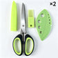✂️🌿 Multi-Layer Herb Scissors: Chop Faster, Store Safely! 🛡️