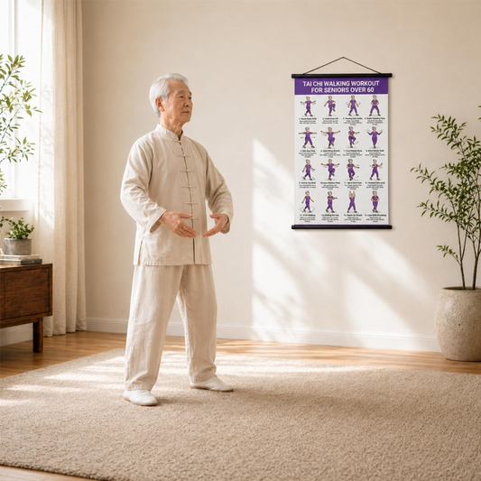 🧘‍♀️✨ Időseknek Szánt Tai Chi Poszter: Biztonságos Gyakorlatok és Egyensúly! 🌿