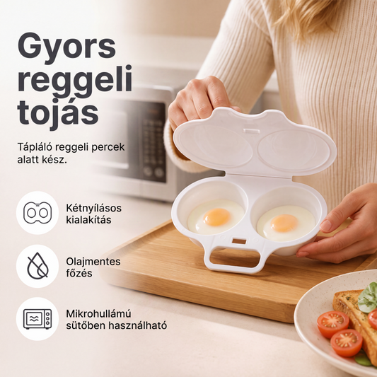 🥚✨ Mikrohullámú Tojásfőző: Villámgyors és Tökéletes Reggeli! 🍳