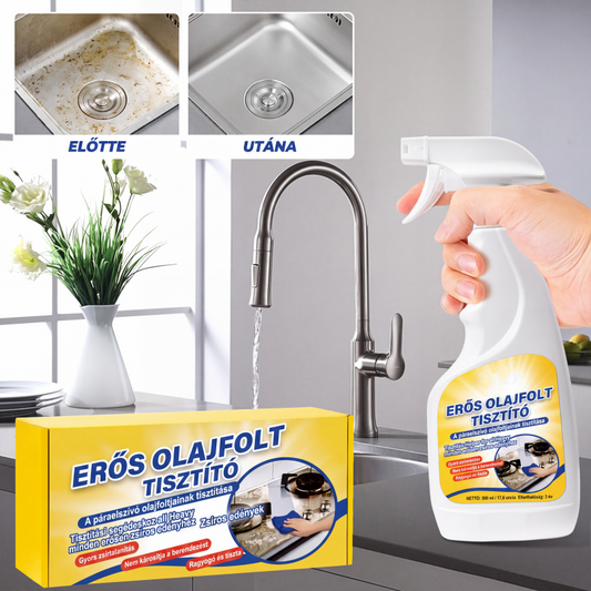 🧼✨ Nagy teljesítményű zsíroldó spray: Erős zsíroldás + Gyors tisztítás! 🎉
