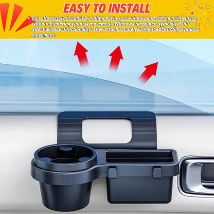 Space-Saving Car Cup Holder Expander