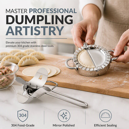 Dumpling Maker Press and Rolling Dough Cutter Set
