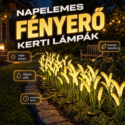 🌾☀️ Napelemes Rókafű Lámpa: Automatikus Fény és Természetes Szépség! 📦