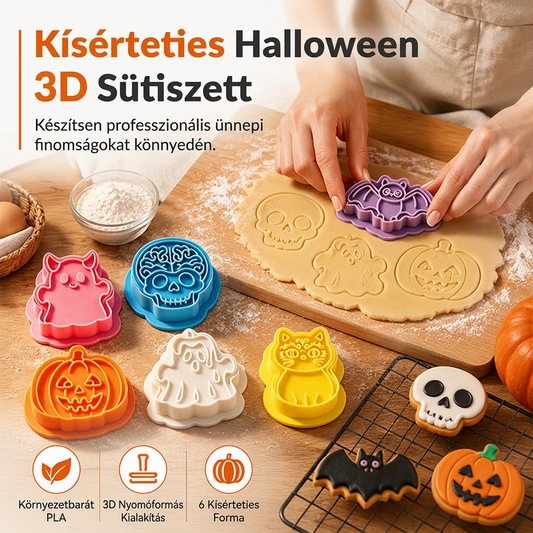 💀🎃 Mini Koponya Kiszúró: Rémületesen Cuki Halloween Sütik!