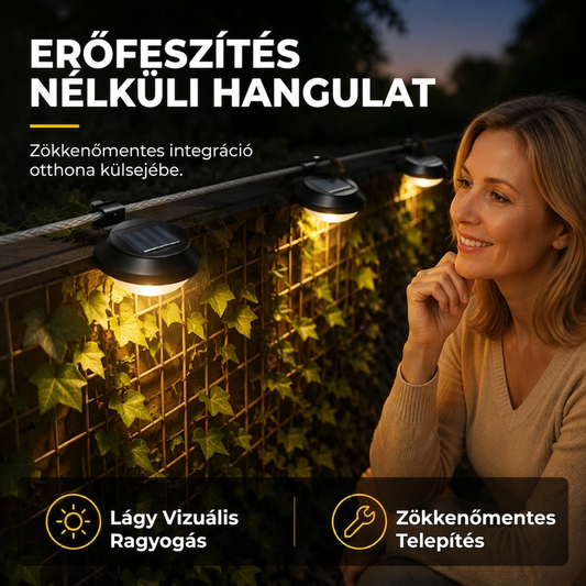 🌞💡 Napelemes Kültéri Lámpa: Vízálló + Automatikus Fény! ✨