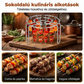 🍢 Rozsdamentes acél nyársrács állvány légsütőhöz – Praktikus, hőálló ✨