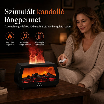 🔥💨 Kandalló Lángpárásító: Pihentető Hangulat + Aromaterápia! 🌙