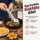 🍳✨ Kétfunkciós Szűrőkanál-Fogó: Vége a Két Külön Eszköznek!