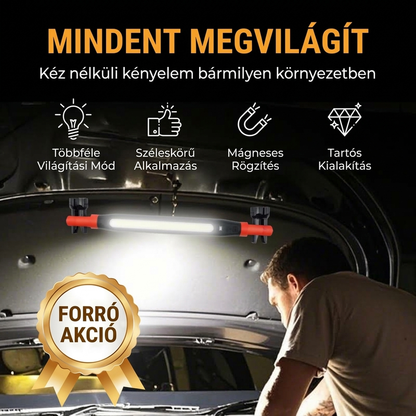 🔌✨ Mágneses LED Munkalámpa: Újratölthető + Erős Mágnes! 🎯