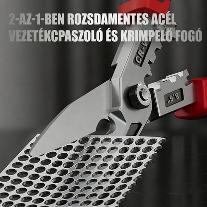 2 az 1-ben rozsdamentes acél huzalcsupaszító és krimpelő fogó