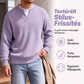 Férfi rétegzett hatású waffle póló – Kényelmes, elegáns textúrájú mindennapi viselet ✨👔