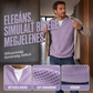 Férfi rétegzett hatású waffle póló – Kényelmes, elegáns textúrájú mindennapi viselet ✨👔