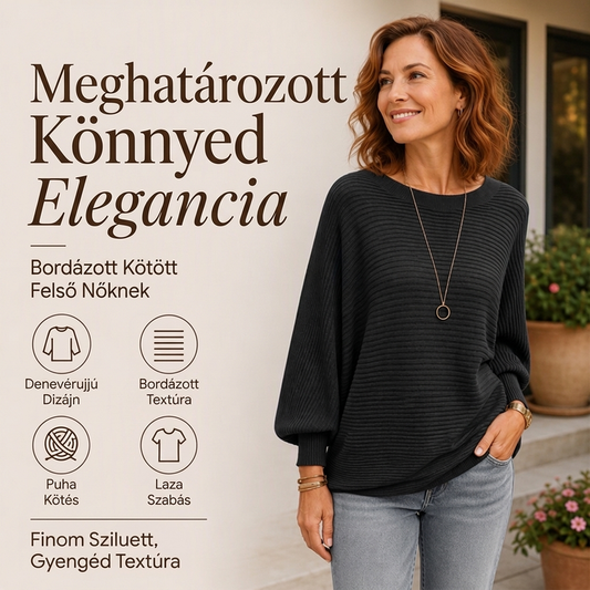 Női méretre szabott bordázott kötött pulóver – Személyre szabott kényelem és stílus ✨🧶