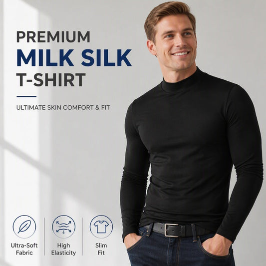 Férfi slim fit garbó felső – Karcsúsított szabás, elegáns téli alapdarab ✨🧥