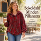 Női paisley mintás húzózsinóros pulóver – Bohém stílus, kényelmes viselet ✨🧶
