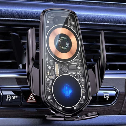 Intelligens vezeték nélküli töltő autós tartó Sci-Fi stílusú mobiltelefon-tartó