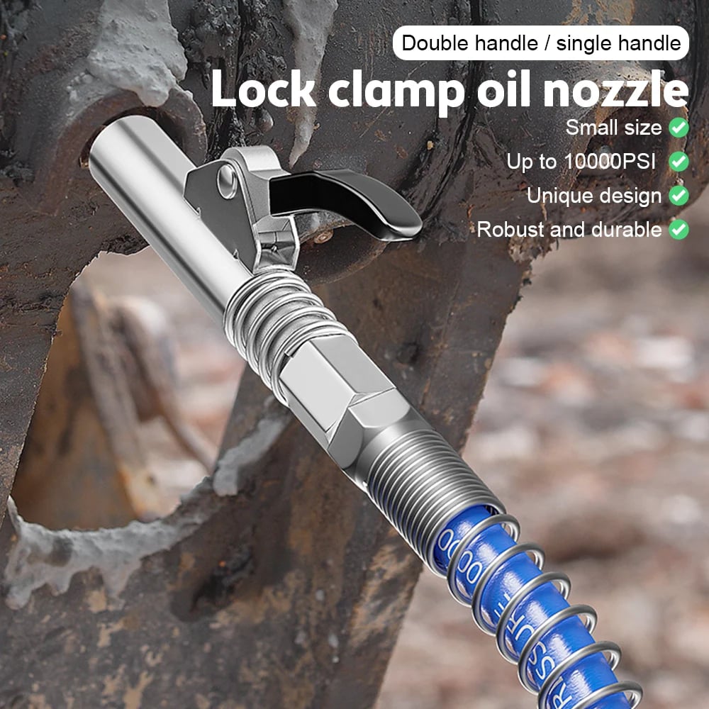 Strong Lock on Grease Couplers with Spring Flex Hose🔥（50 % OFF） – swafren